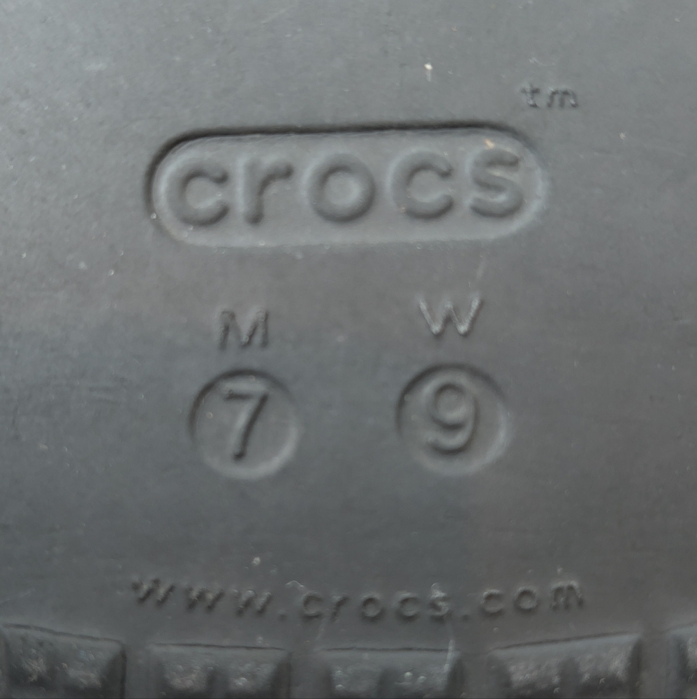 CROCS Iconic Comfort Slide On Slip On Sandal Shoes Black Men's Size 7 - Picture 12 of 13